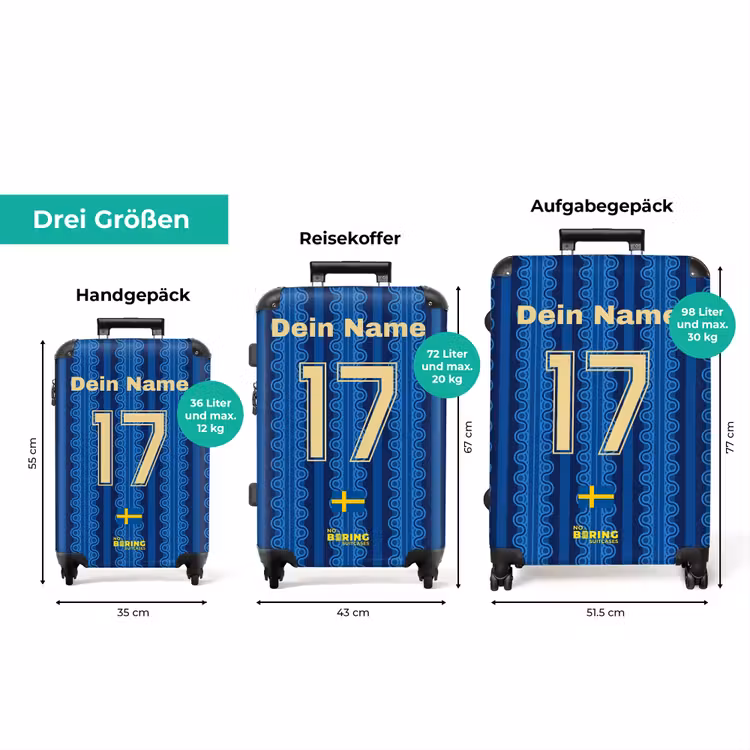 Koffer mit Name - Auswärtstrikot von Schweden — 3