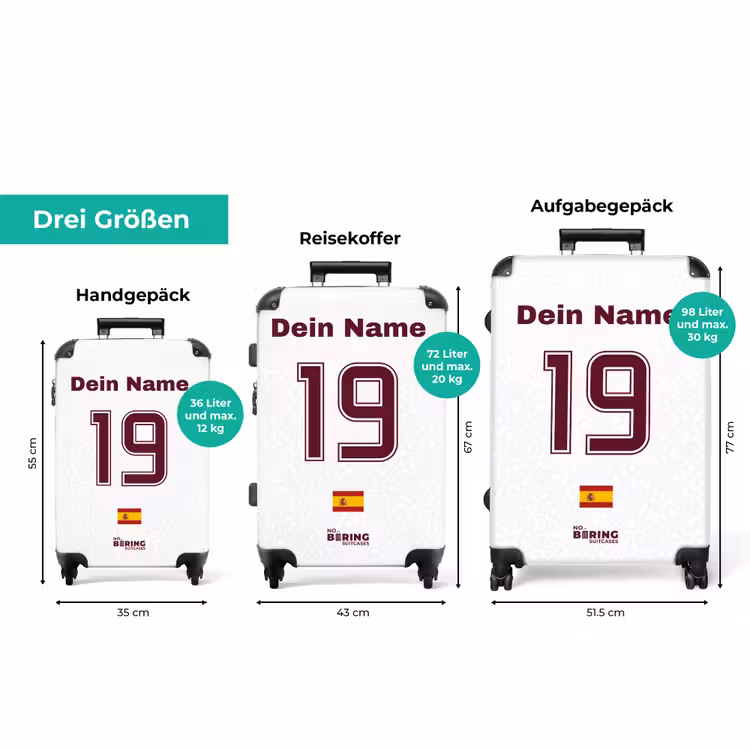 Koffer mit Name - Auswärtstrikot von Spanien — 3