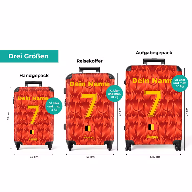 Koffer mit Name - Auswärtstrikot von Belgien — 3