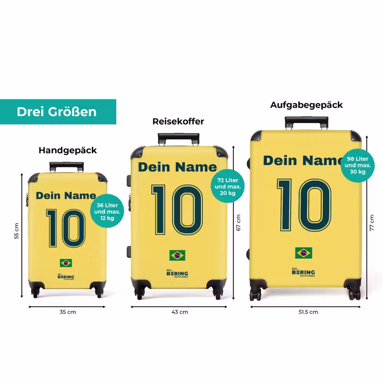 Koffer mit Name - Brasilien-Heimtrikot — 3