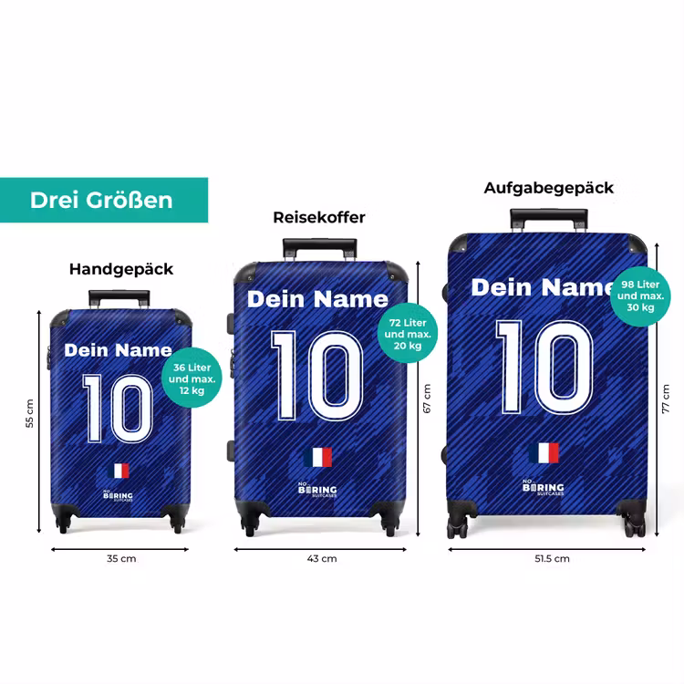 Koffer mit Name - Frankreich-Heimtrikot — 3