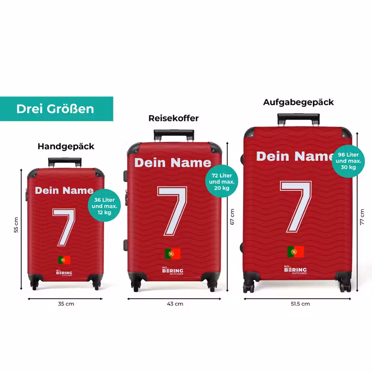 Koffer mit Name - Portugal-Heimtrikot — 3