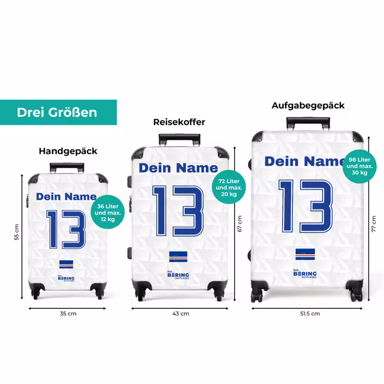 Koffer mit Name - Auswärtstrikot von Kap Verde — 3