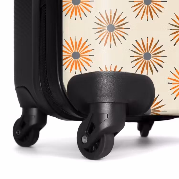 Koffer mit Name - Gänseblümchen - Muster - Orange — 7
