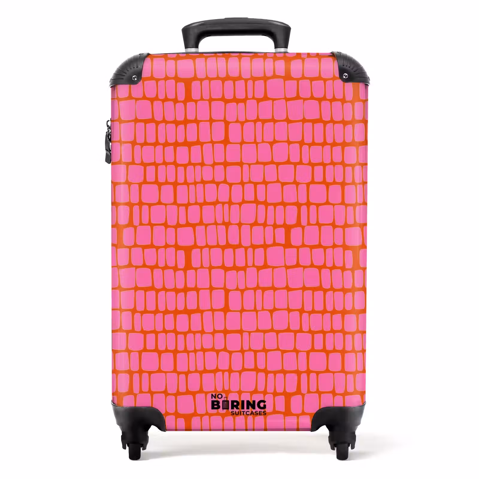 Koffer mit Name - Bio - Gitter - Rosa — 1