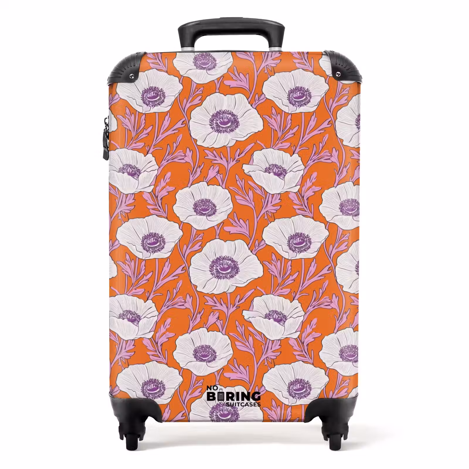 Koffer mit Name - Blumen - Grafik - Orange — 1