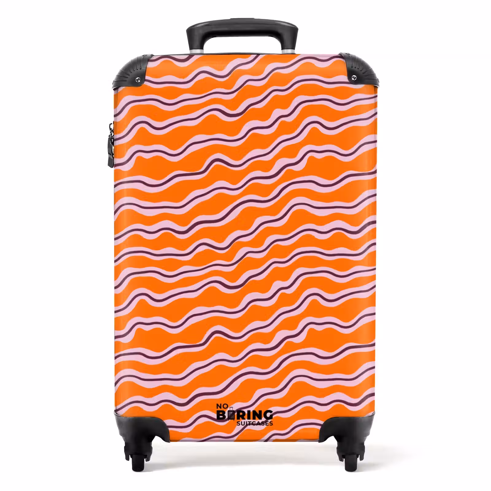 Koffer mit Name - Retro - Gewellt - Orange — 1