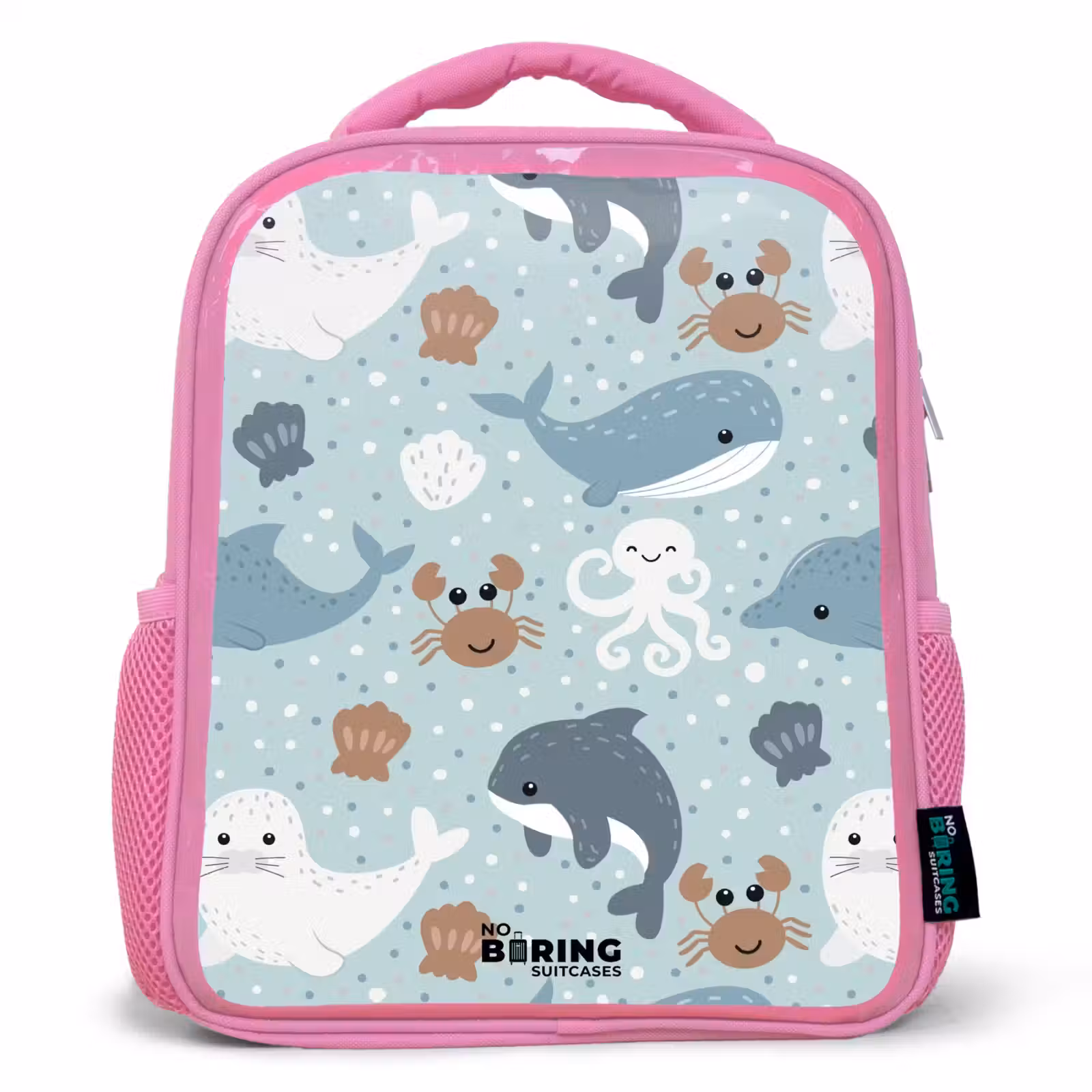 Rucksack Kind - Rosa - Seetiermuster bunt — 1