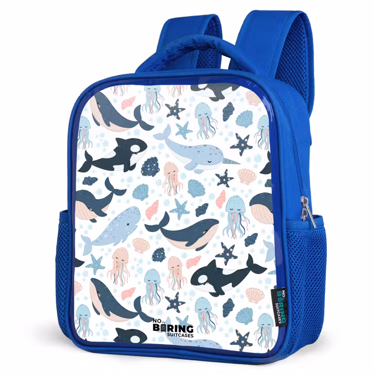 Kinderrucksack - Blau - Meerestiere bunt — 7