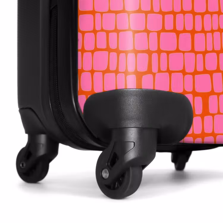 Koffer mit Name - Bio - Gitter - Rosa — 7