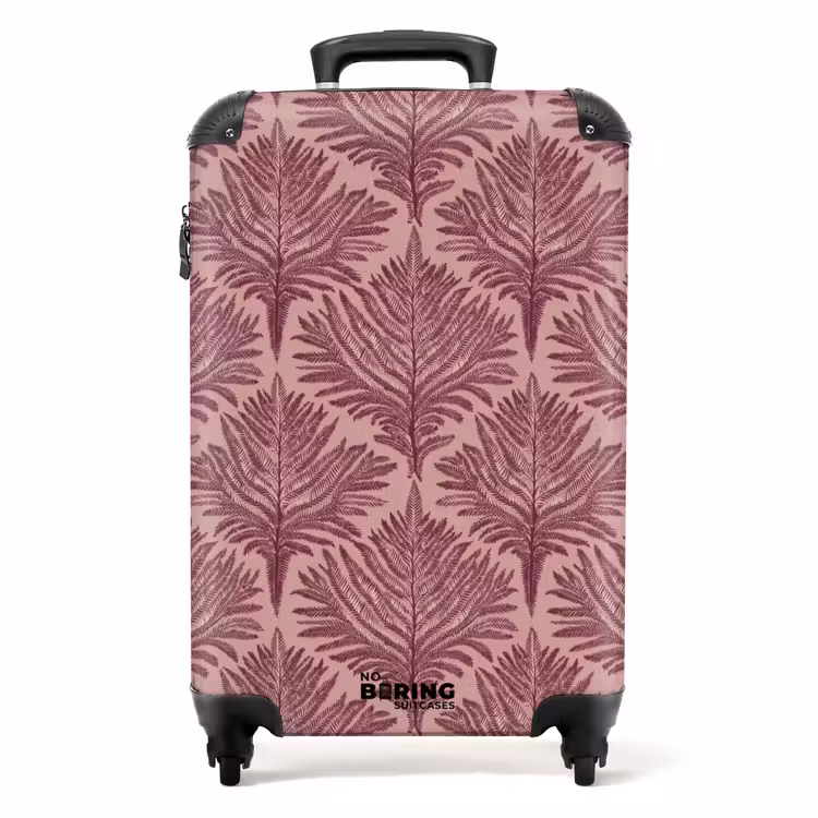 Koffer mit Name - Farn - Muster - Lila — 1
