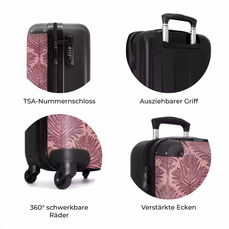 Koffer mit Name - Farn - Muster - Lila — 8