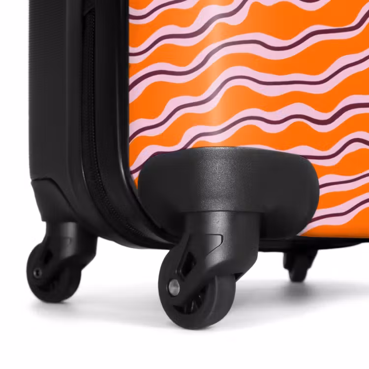 Koffer mit Name - Retro - Gewellt - Orange — 7