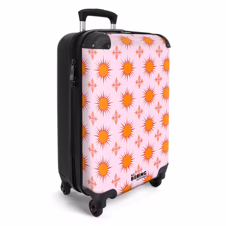 Koffer mit Name - Sonne - Muster - Rosa — 2