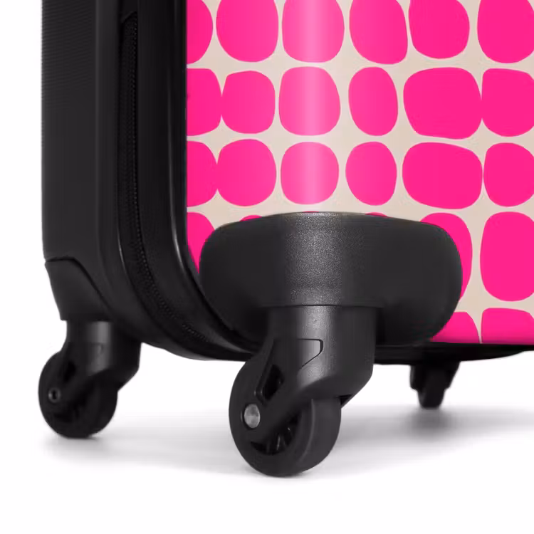 Koffer mit Name - Tupfen - Muster - Rosa — 7