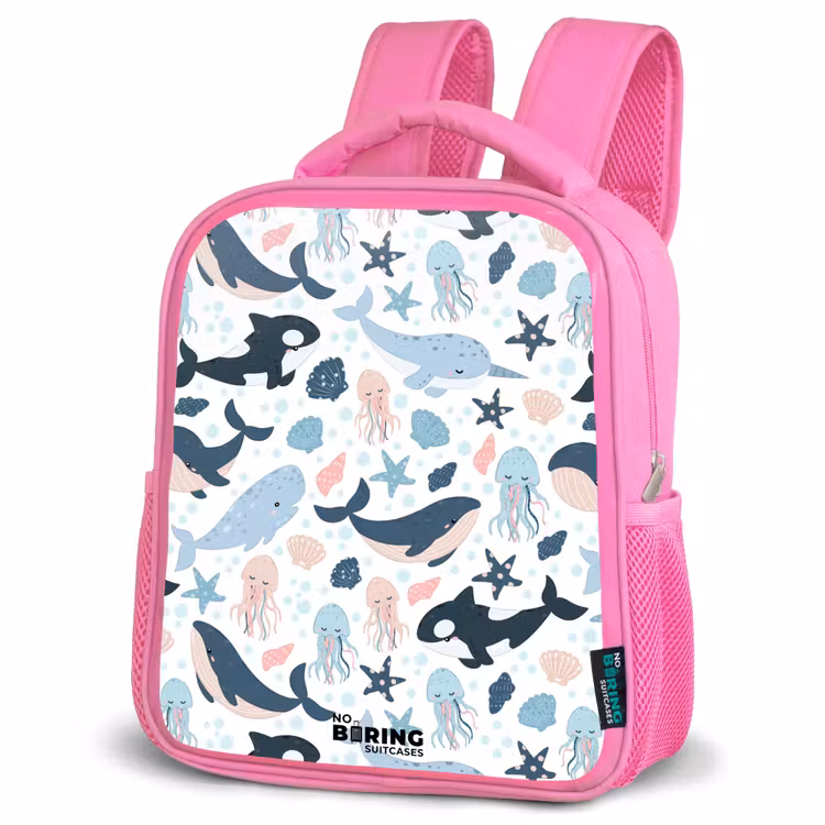 Rucksack Kind - Rosa - Meerestiere bunt — 4