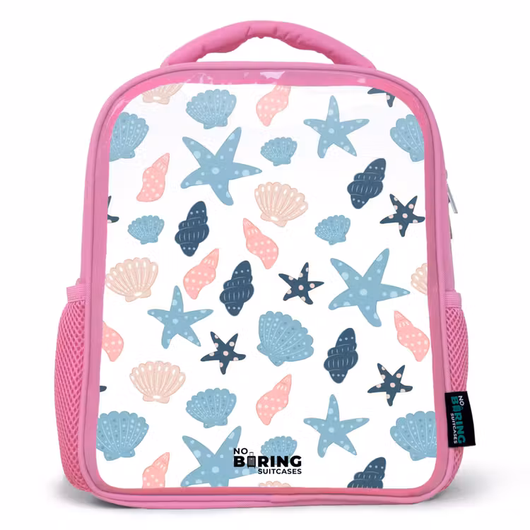 Rucksack Kind - Rosa - Muschelmuster bunt — 1