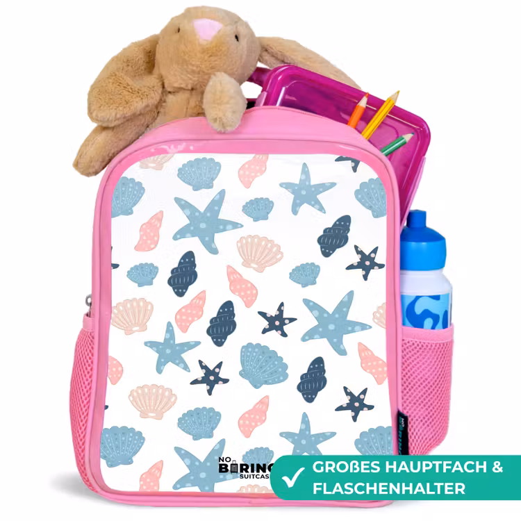 Rucksack Kind - Rosa - Muschelmuster bunt — 3