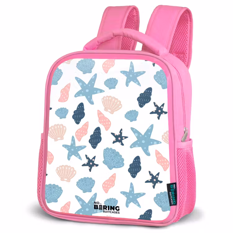 Rucksack Kind - Rosa - Muschelmuster bunt — 4