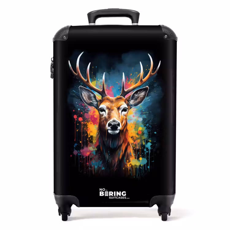 Koffer - Hirsch mit Geweih zwischen Graffiti-Spray — 1