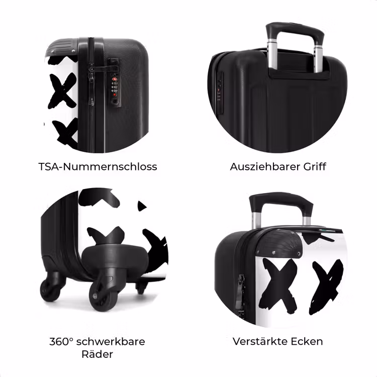 Koffer - Schwarze Kreuze auf weißem Hintergrund — 8
