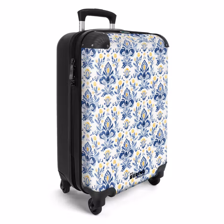 Koffer - Barockes Muster blau gelb — 2