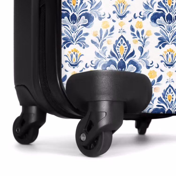 Koffer - Barockes Muster blau gelb — 7