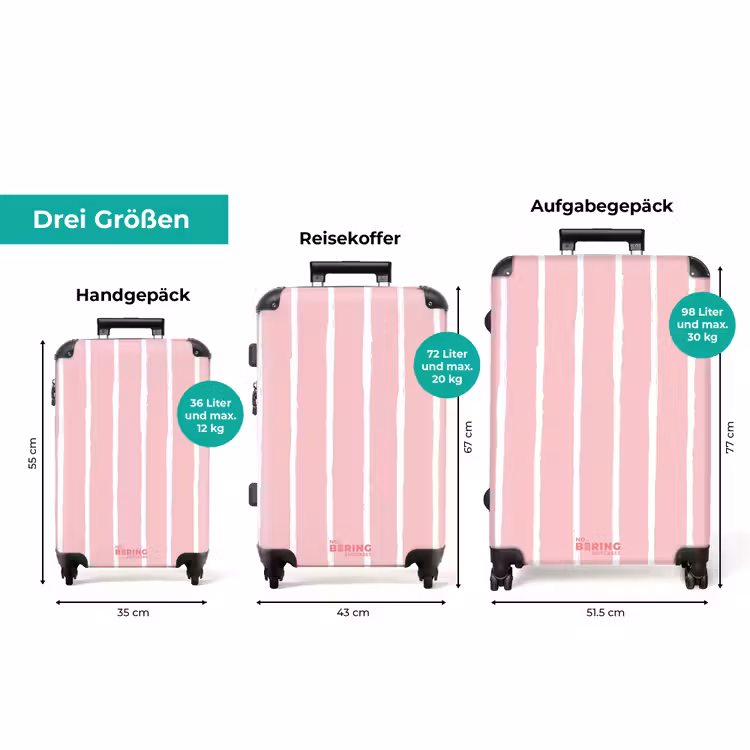 Koffer - Weiße Pinselstriche auf rosa Hintergrund — 3
