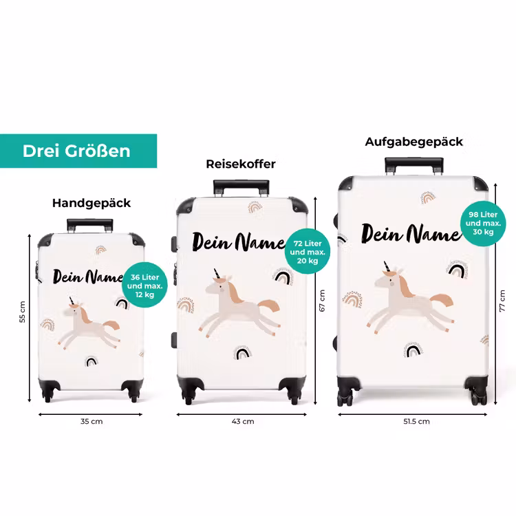 Koffer mit Name - Einhorn Träume — 3