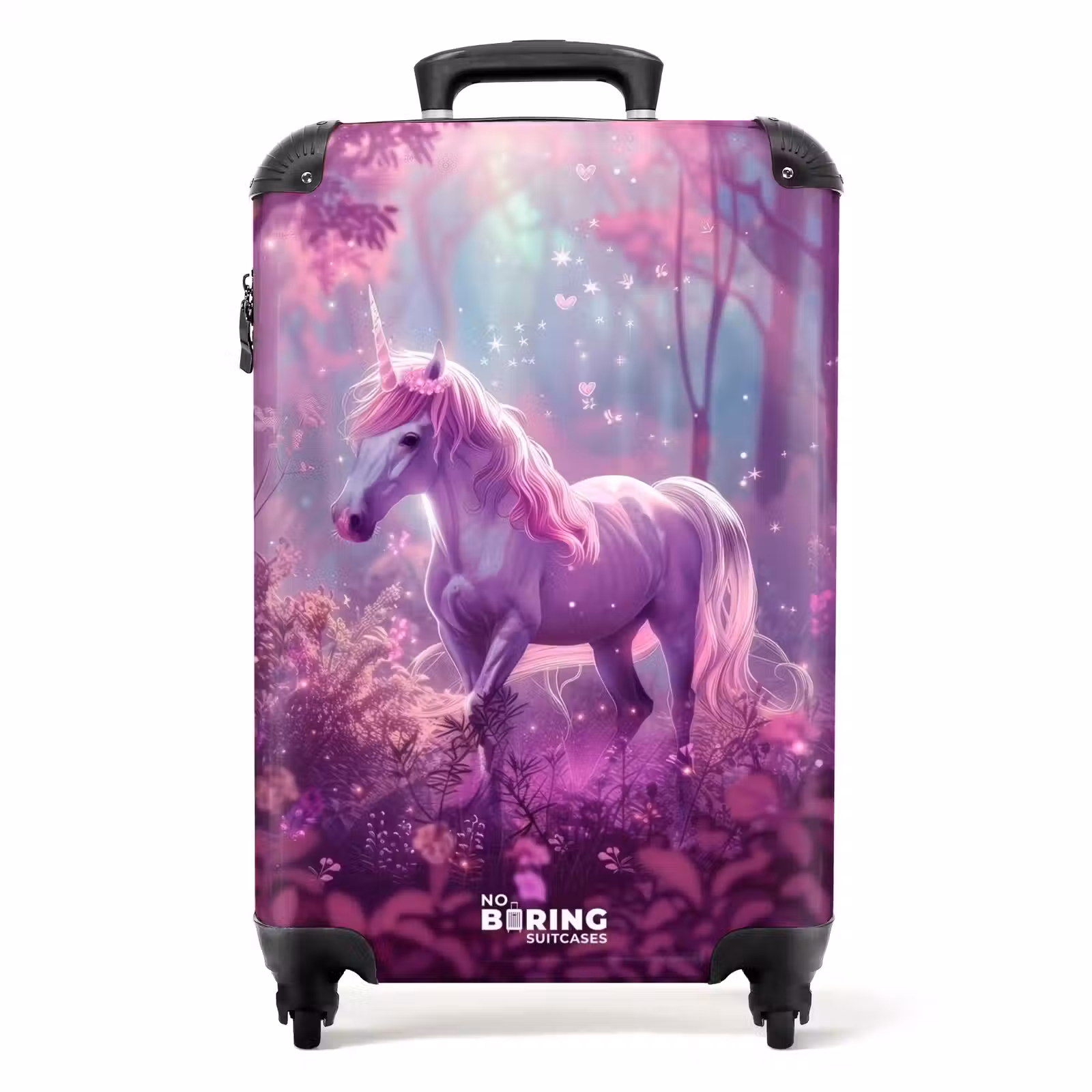 Koffer - Einhorn, umgeben von lila Natur — 1