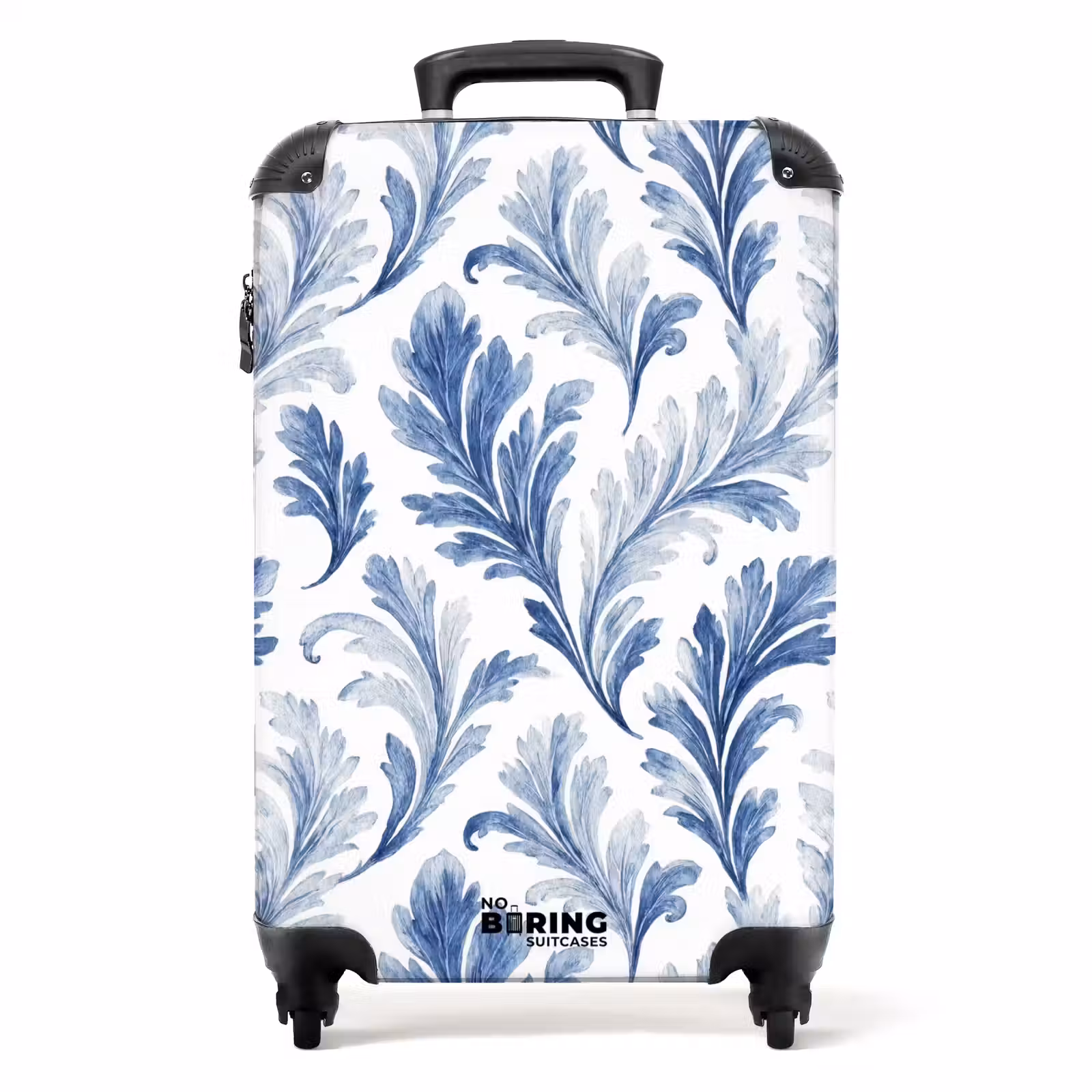 Koffer - Barockes Blattmuster blau — 1