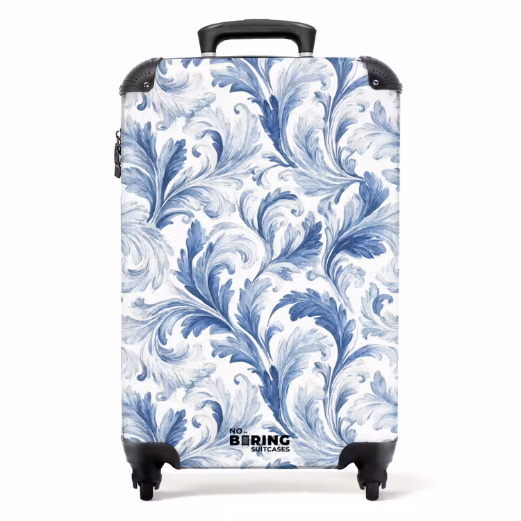 Koffer - Barockes Blattmuster blau — 1