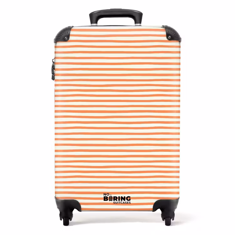 Koffer - Streifendesign orange — 1