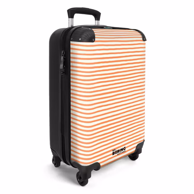 Koffer - Streifendesign orange — 2