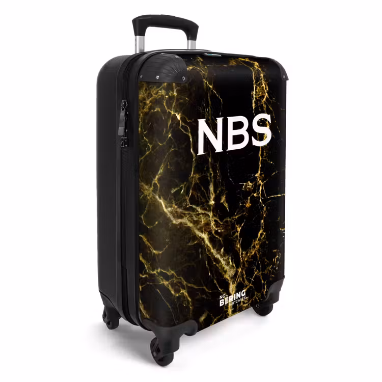 Koffer mit Name - Schwarzer Marmor Gold — 4