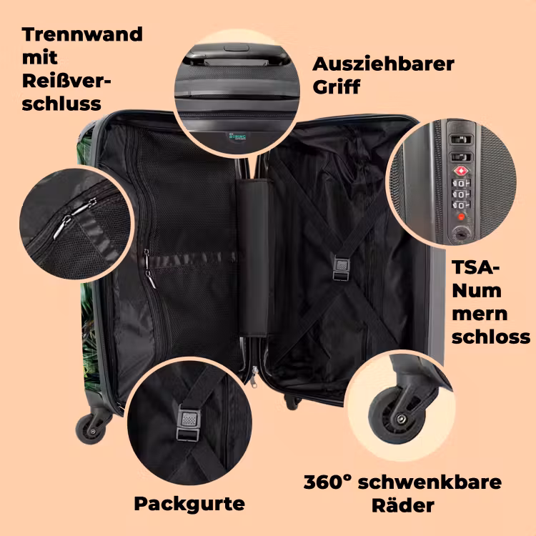 Koffer mit Name - Tropisches Muster — 3