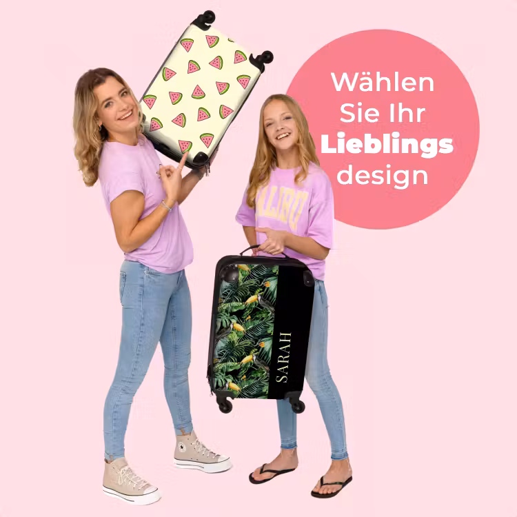 Koffer mit Name - Tropisches Muster — 4