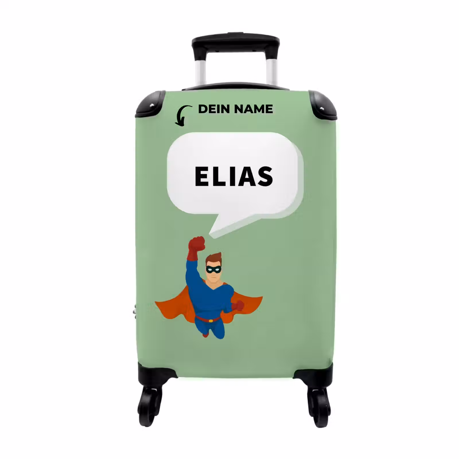 Koffer mit Name - Superheld Grün — 1
