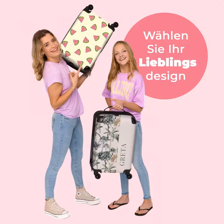 Koffer mit Name - Vintage tropisches Muster — 4