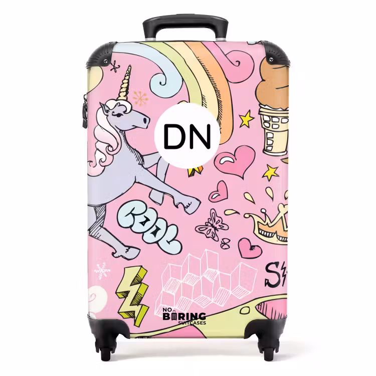 Koffer mit Name - Unicorn doodles — 1