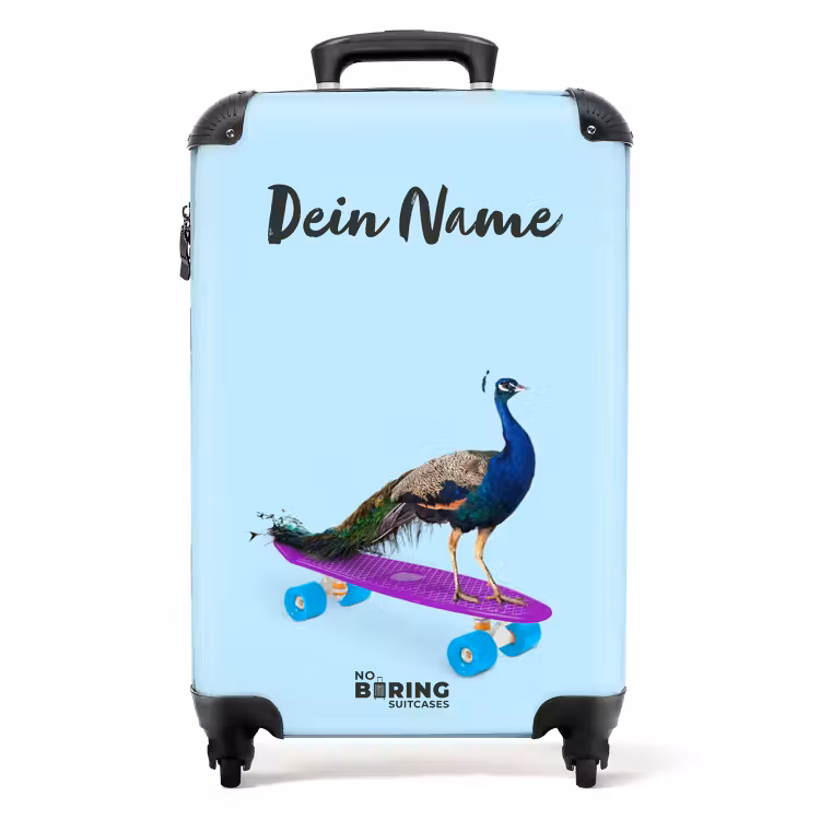 Koffer mit Name - Vorbeiziehender Pfau — 1