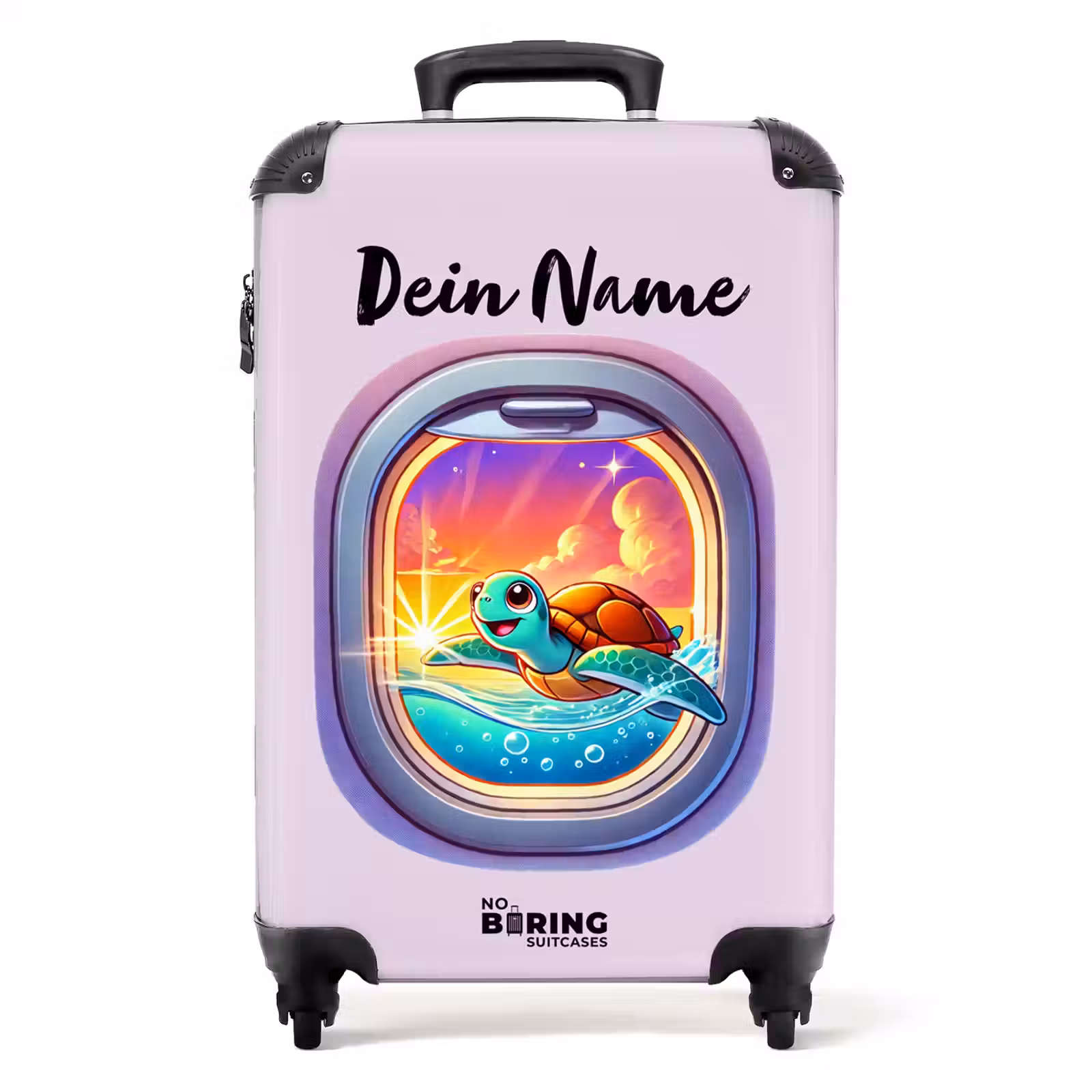 Koffer mit Name - Sonnenuntergangsschildkröte — 1