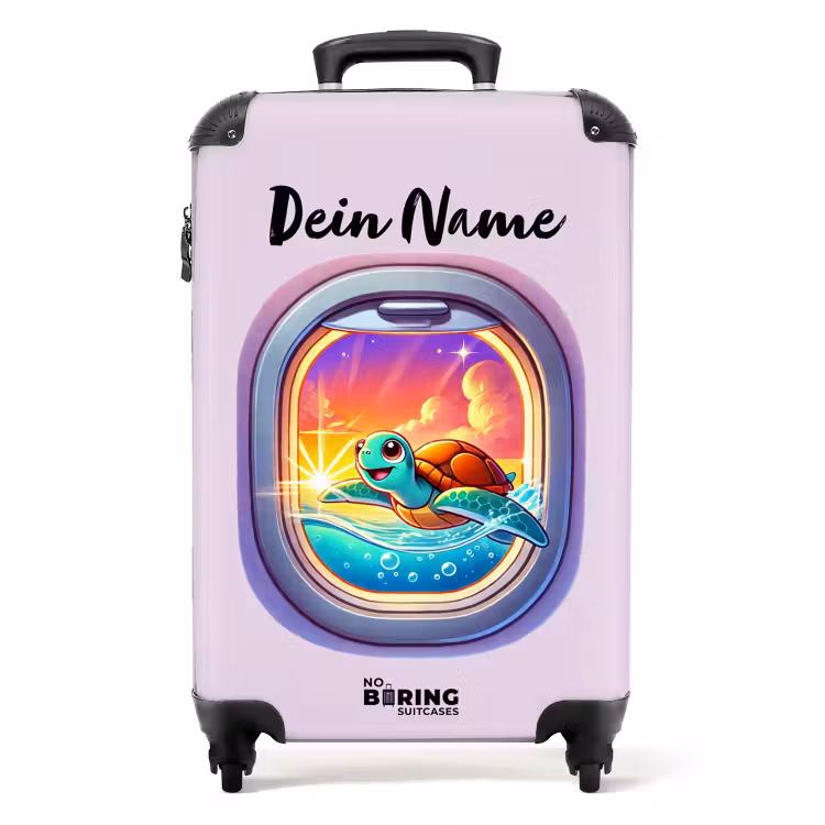 Koffer mit Name - Sonnenuntergangsschildkröte — 1