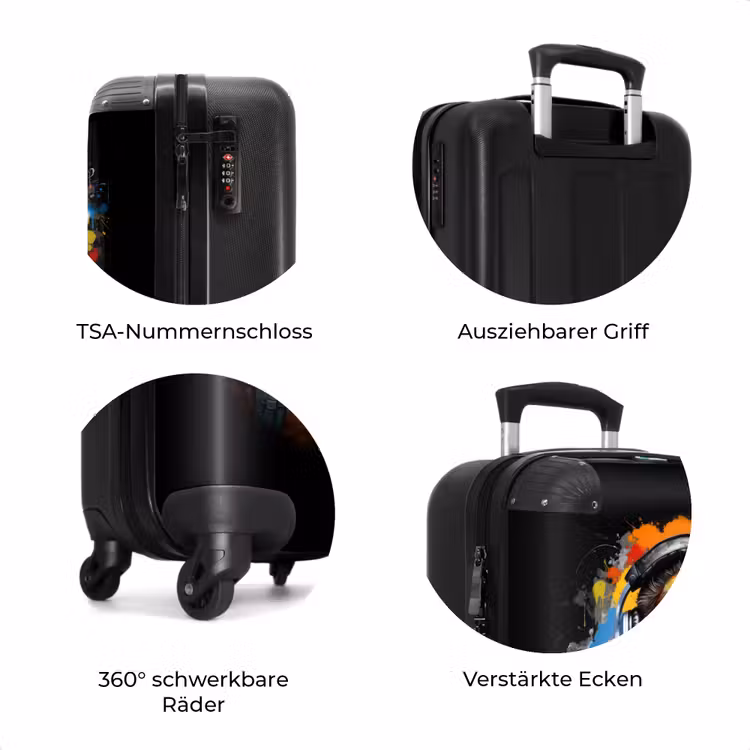 Koffer - Schimpanse mit Kopfhörern und Graffiti-Spray — 8