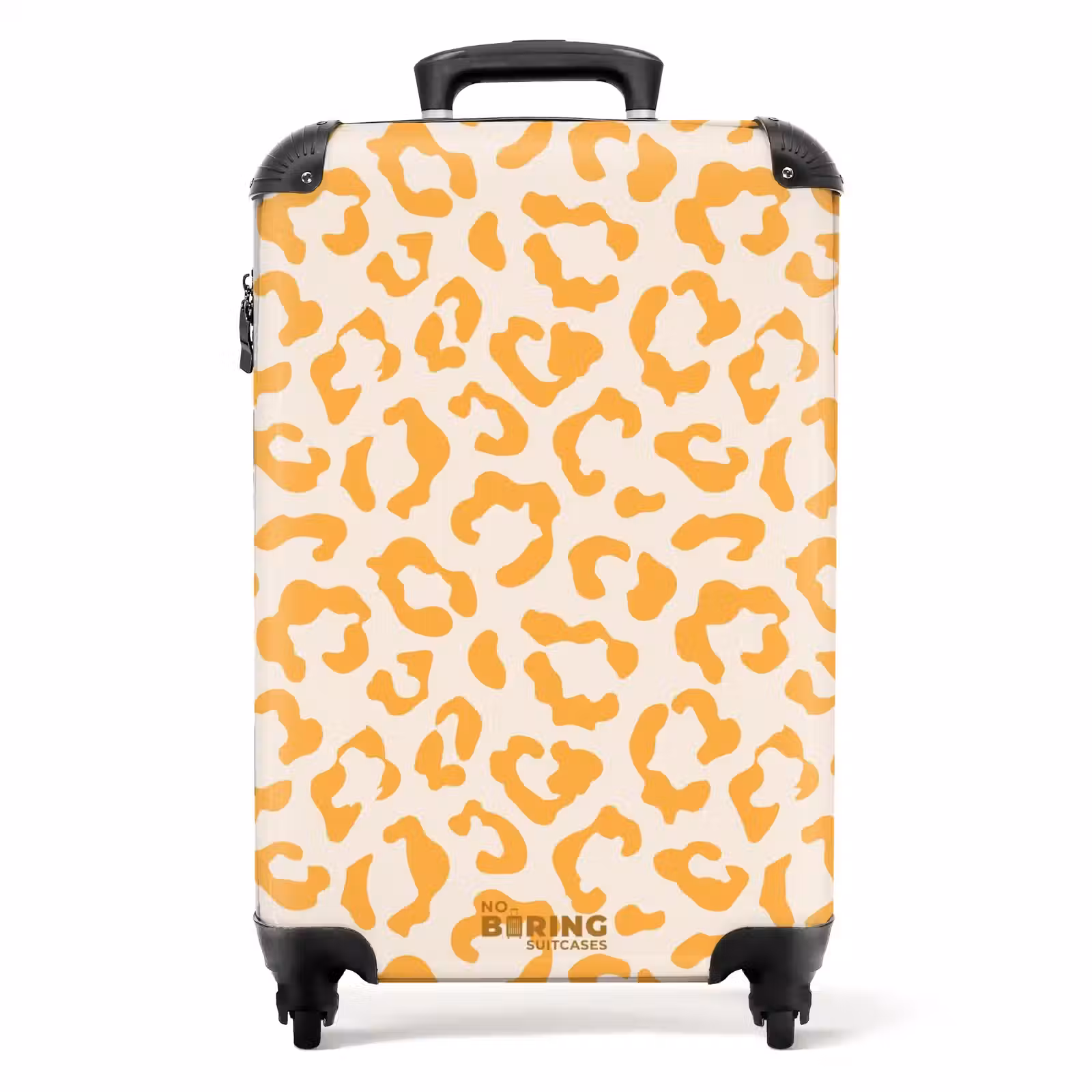 Koffer - Tiermuster - Koffer mit Pantherprint in Orange und Cremefarbe — 1