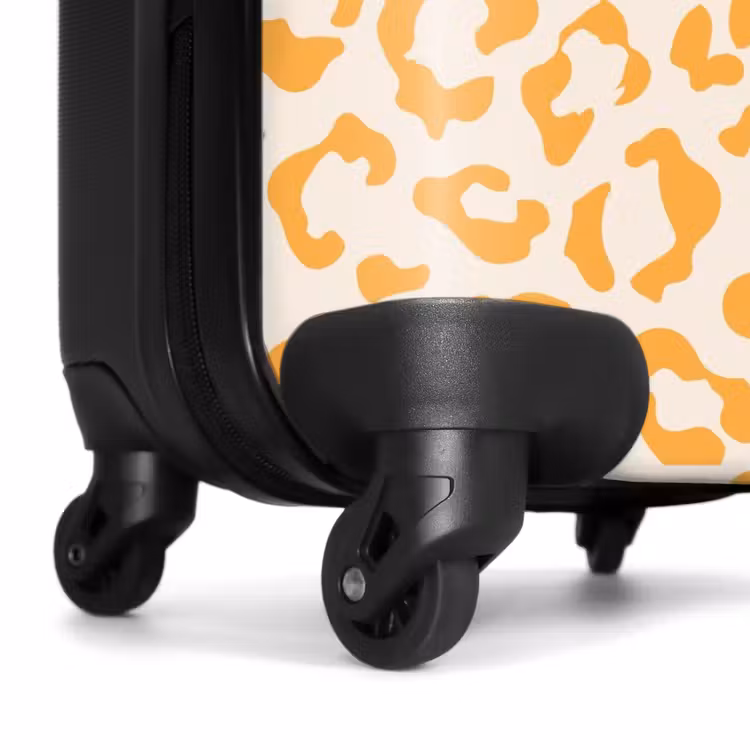 Koffer - Tiermuster - Koffer mit Pantherprint in Orange und Cremefarbe — 6