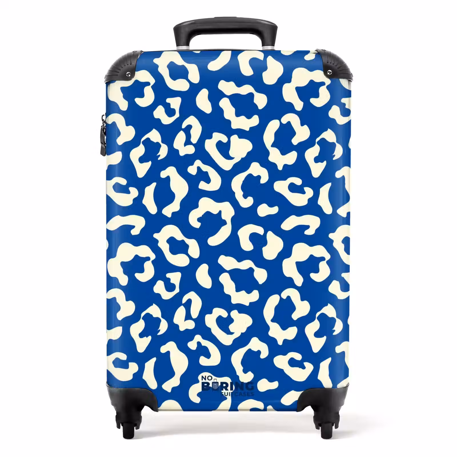 Koffer - Tiermuster - Koffer mit Pantherprint in Blau und Weiß — 1
