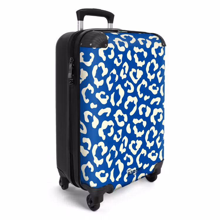 Koffer - Tiermuster - Koffer mit Pantherprint in Blau und Weiß — 2