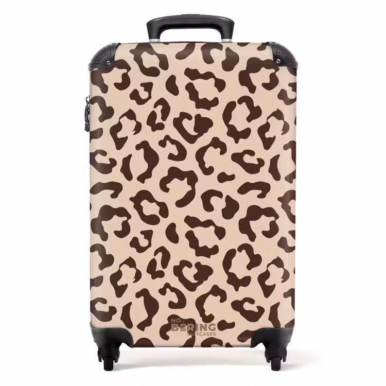 Koffer - Tiermuster - Koffer mit Pantherprint in Braun und Beige — 1