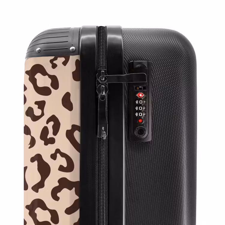 Koffer - Tiermuster - Koffer mit Pantherprint in Braun und Beige — 5